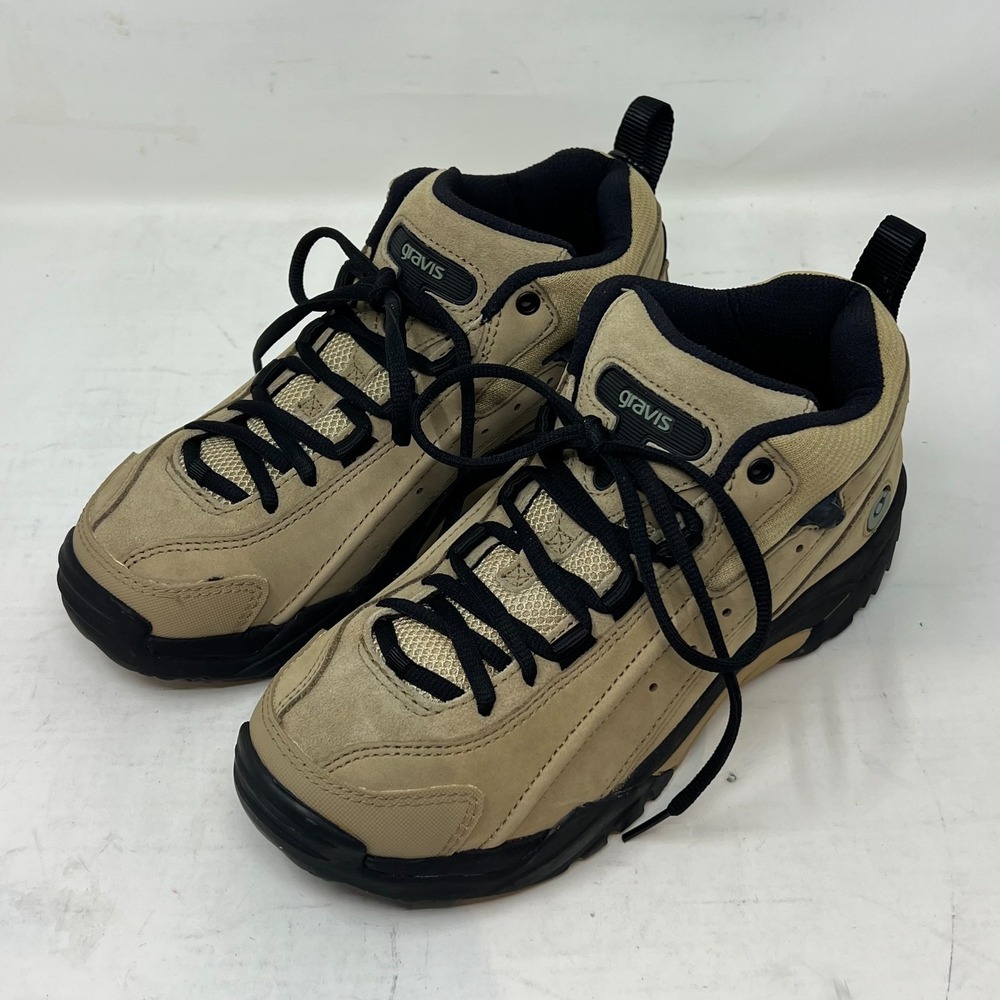 Gravis Deuce Sneakers Men's 8 Brown‎ Suede Black Laces Skate Style VTG NIB